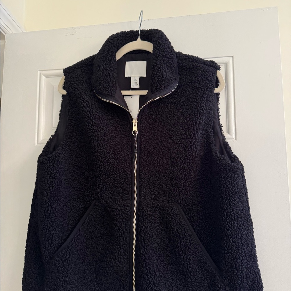H&M Black Teddy Jacket